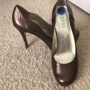 Brown metallic heels. Size 7.5 👠